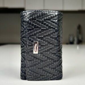 Ferragamo leather Woven Key Case